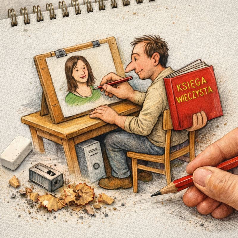 Fraszka 24/44 z tematu O innych ułomnościach - ilustracja