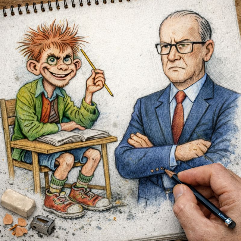 Fraszka 20/54 z tematu O nauczaniu - ilustracja