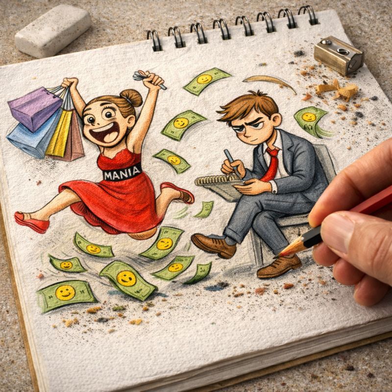 Fraszka 11/19 z tematu O rozrzutności - ilustracja