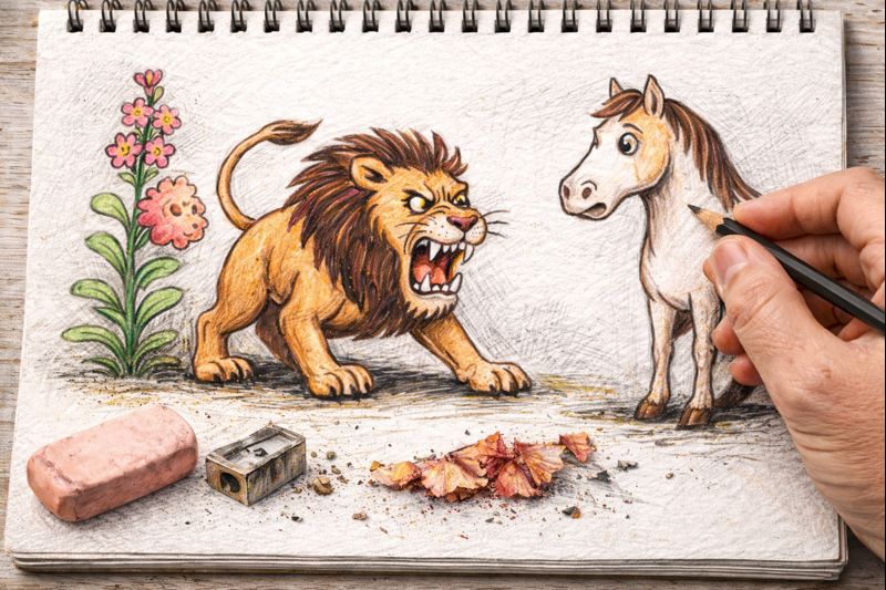 Fraszka 46/68 z tematu Zabawa w słówka - ilustracja