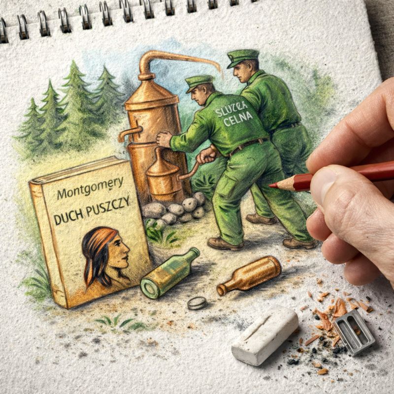 Fraszka 30/45 z tematu O trunkach - ilustracja