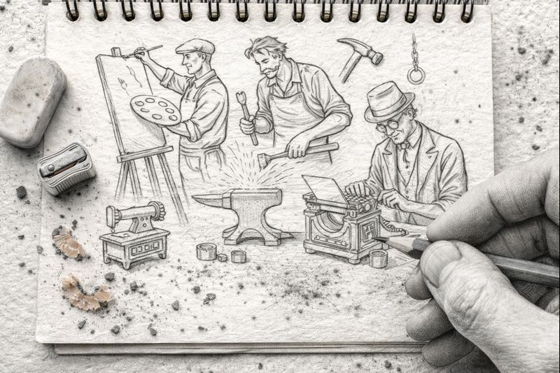 Fraszka 28/33 z tematu Do artystów - ilustracja