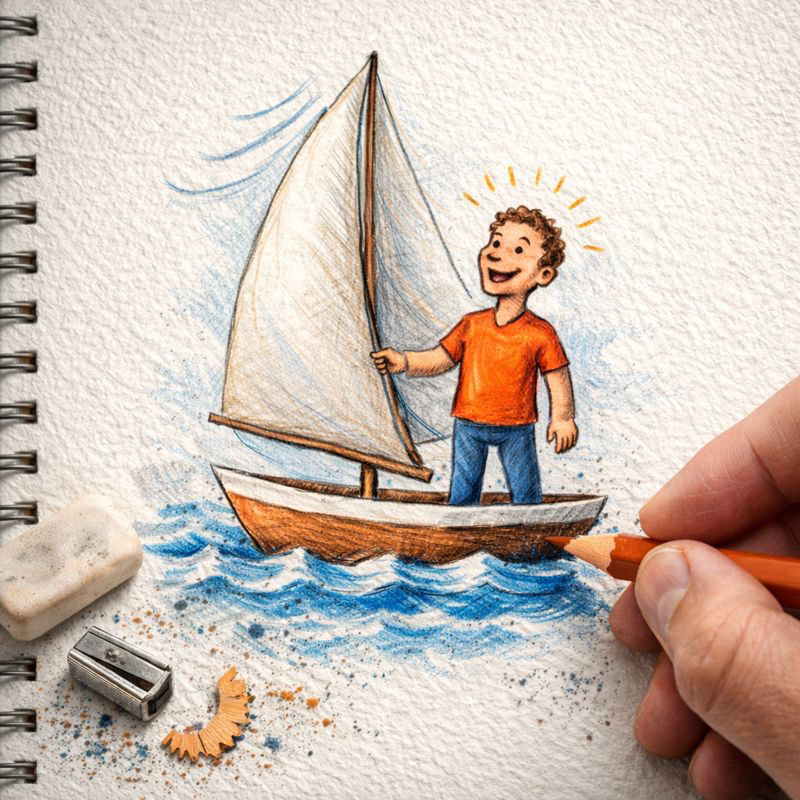 Fraszka 2/13 z tematu Do żeglarzy - ilustracja