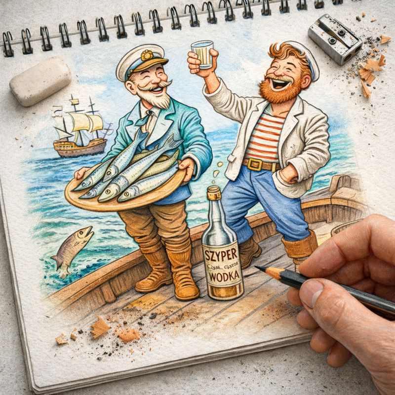 Fraszka 12/13 z tematu Do żeglarzy - ilustracja