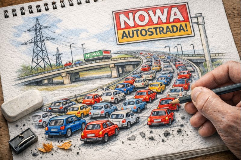 Fraszka 10/16 z tematu O ruchu drogowym - ilustracja