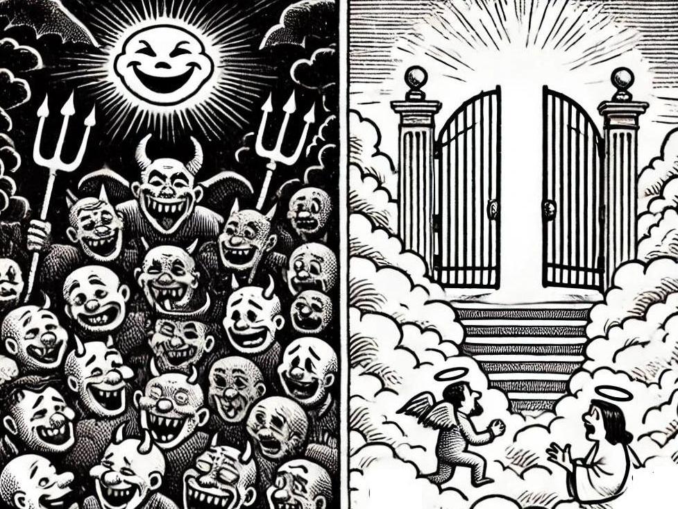 Fraszka 41/54 z tematu Dobro i zło - ilustracja