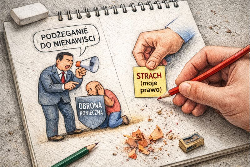 Fraszka 8/13 z tematu O fobiach - ilustracja