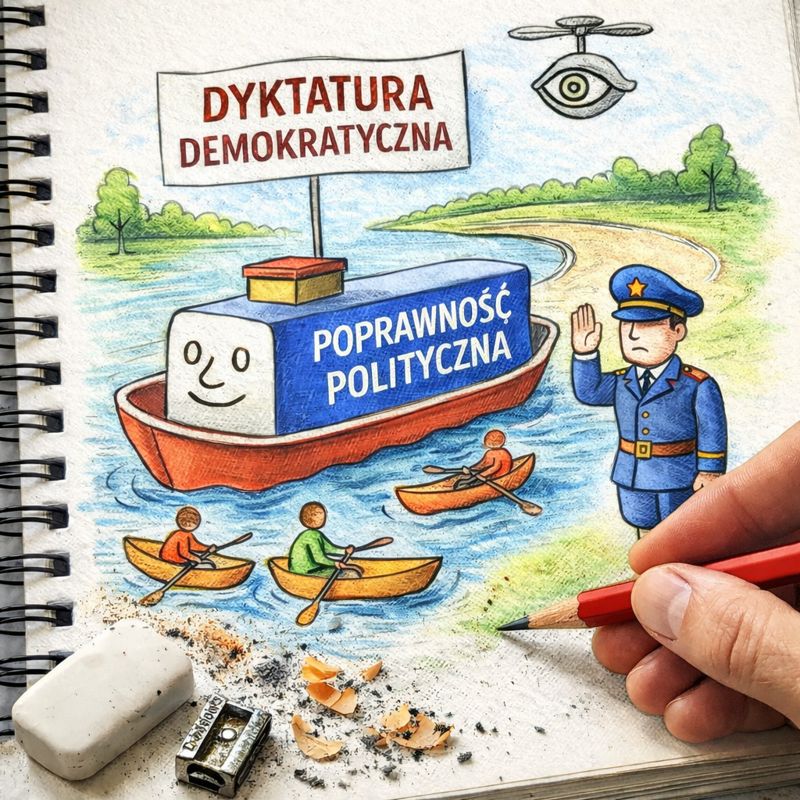 Fraszka 9/28 z tematu O głównym nurcie - ilustracja