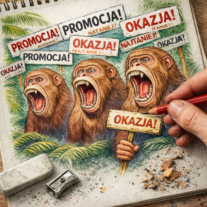 Fraszka 7/7 z tematu O reklamie - ilustracja