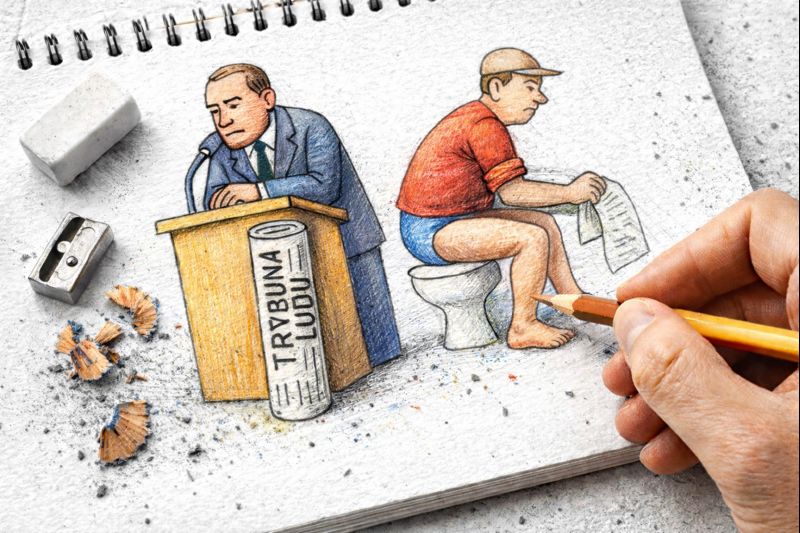 Fraszka 20/51 z tematu Wspomnienia z PRL-u - ilustracja